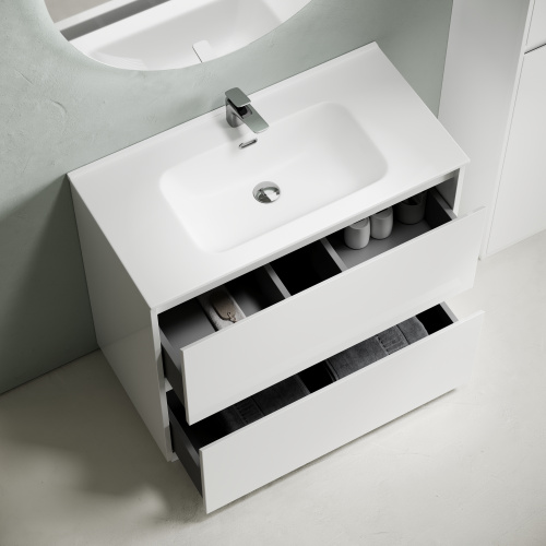 Тумба под раковину Sancos Libra Floor LB90FW 89х45х84 напольная цвет белый - фото 5